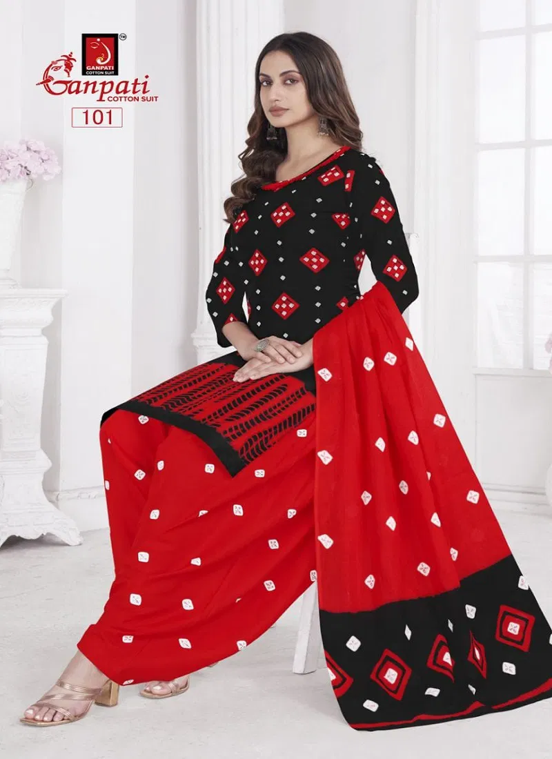 Shibori Special Vol 01 By Ganpati Heavy Cotton Printed Dress Material Online Wholesale